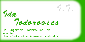 ida todorovics business card